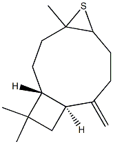 (1R,9S)-4,11,11-Trimethyl-8-methylene-4,5-epithiobicyclo[7.2.0]undecane Struktur