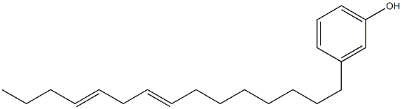 3-(8,11-Pentadecadienyl)phenol Struktur