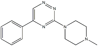 3-(4-Methyl-1-piperazinyl)-5-phenyl-1,2,4-triazine Struktur