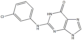 2-(3-Chlorophenylamino)-9H-purin-6(1H)-one Struktur