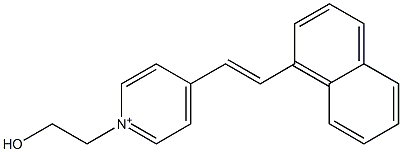 4-[(E)-2-(1-Naphtyl)vinyl]-1-(2-hydroxyethyl)pyridinium Struktur