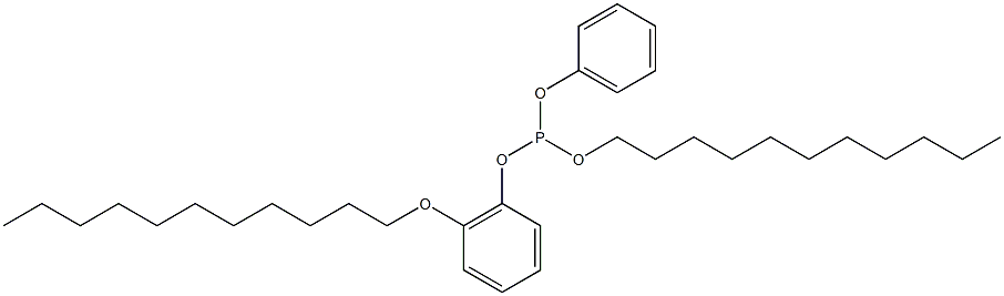 Phosphorous acid 6-(undecyloxy)undecyldiphenyl ester Struktur