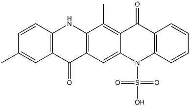 5,7,12,14-Tetrahydro-9,13-dimethyl-7,14-dioxoquino[2,3-b]acridine-5-sulfonic acid Struktur