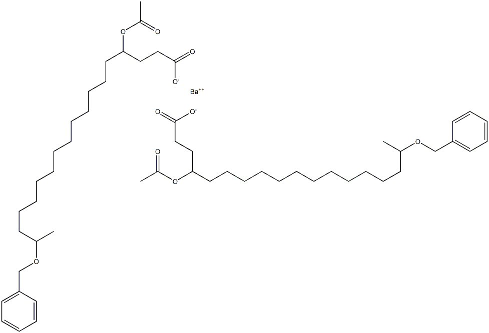 Bis(17-benzyloxy-4-acetyloxystearic acid)barium salt Struktur