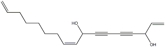 (9Z)-1,9,16-Heptadecatriene-4,6-diyne-3,8-diol Struktur