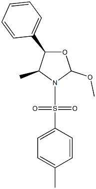 (4S,5R)-2-Methoxy-3-(p-toluenesulfonyl)-4-methyl-5-phenyloxazolidine Struktur