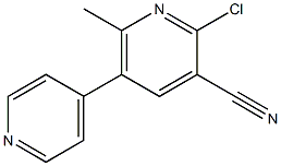 2-Chloro-5-(4-pyridinyl)-6-methylpyridine-3-carbonitrile Struktur