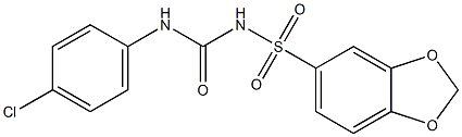 1-(1,3-Benzodioxol-5-ylsulfonyl)-3-(4-chlorophenyl)urea Struktur