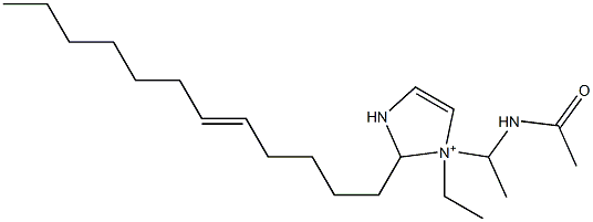 1-[1-(Acetylamino)ethyl]-2-(5-dodecenyl)-1-ethyl-4-imidazoline-1-ium Struktur