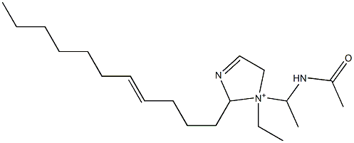 1-[1-(Acetylamino)ethyl]-1-ethyl-2-(4-undecenyl)-3-imidazoline-1-ium Struktur