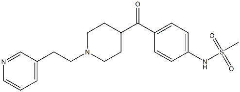 N-[4-[1-[2-(3-Pyridinyl)ethyl]-4-piperidinylcarbonyl]phenyl]methanesulfonamide Struktur