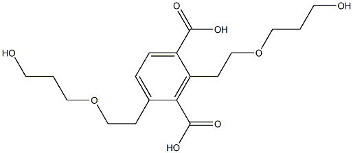 2,4-Bis(6-hydroxy-3-oxahexan-1-yl)isophthalic acid Struktur