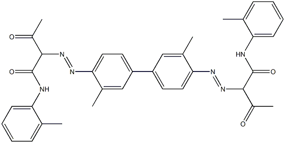 2,2'-[(3,3'-Dimethyl-1,1'-biphenyl-4,4'-diyl)bis(azo)]bis[3-oxo-N-(2-methylphenyl)butanamide] Struktur