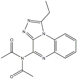 4-Diacetylamino-1-ethyl[1,2,4]triazolo[4,3-a]quinoxaline Struktur