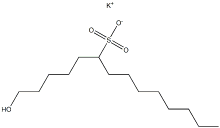 1-Hydroxytetradecane-6-sulfonic acid potassium salt Struktur