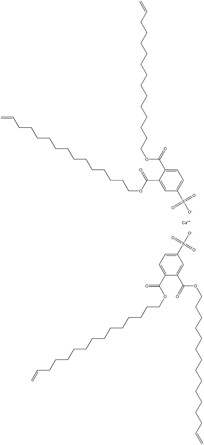 Bis[3,4-di(14-pentadecenyloxycarbonyl)benzenesulfonic acid]calcium salt Struktur