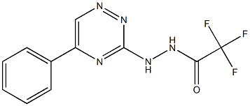 2,2,2-Trifluoro-N'-(5-phenyl-1,2,4-triazin-3-yl)acetohydrazide Struktur