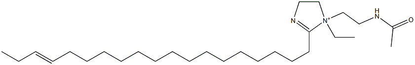 1-[2-(Acetylamino)ethyl]-1-ethyl-2-(16-nonadecenyl)-2-imidazoline-1-ium Struktur