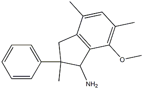 1-Amino-2,3-dihydro-7-methoxy-2,4,6-trimethyl-2-phenyl-1H-indene Struktur