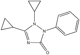 1,5-Dicyclopropyl-2-phenyl-1,2-dihydro-3H-1,2,4-triazol-3-one Struktur