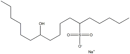 11-Hydroxyheptadecane-6-sulfonic acid sodium salt Struktur