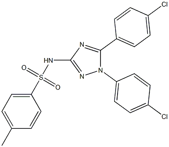 1-(4-Chlorophenyl)-5-(4-chlorophenyl)-3-([(4-methylphenyl)sulfonyl]amino)-1H-1,2,4-triazole Struktur