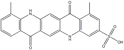 5,7,12,14-Tetrahydro-1,11-dimethyl-7,14-dioxoquino[2,3-b]acridine-3-sulfonic acid Struktur