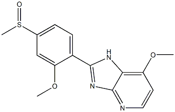 7-Methoxy-2-(2-methoxy-4-methylsulfinylphenyl)-1H-imidazo[4,5-b]pyridine Struktur