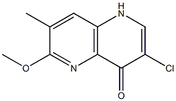 3-Chloro-6-methoxy-7-methyl-1H-[1,5]naphthyridin-4-one Struktur