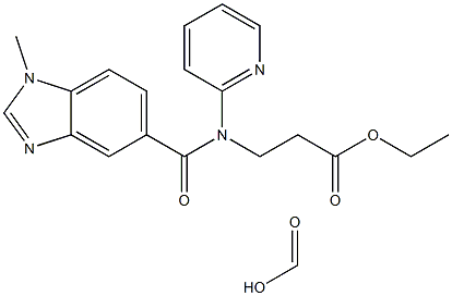 N-[(1-Methyl-1H-benzimidazol-5-yl)carbonyl]-N-2-pyridinyl-beta-alanine ethyl ester formate Struktur