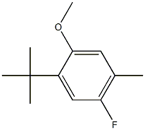 1-tert-Butyl-5-fluoro-2-methoxy-4-methyl-benzene Struktur