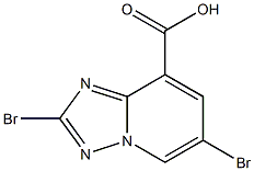 2,6-Dibromo-[1,2,4]triazolo[1,5-a]pyridine-8-carboxylic acid Struktur