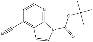 4-Cyano-pyrrolo[2,3-b]pyridine-1-carboxylic acid tert-butyl ester Struktur