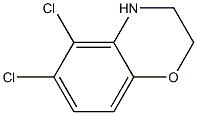 5,6-Dichloro-3,4-dihydro-2H-benzo[1,4]oxazine Struktur