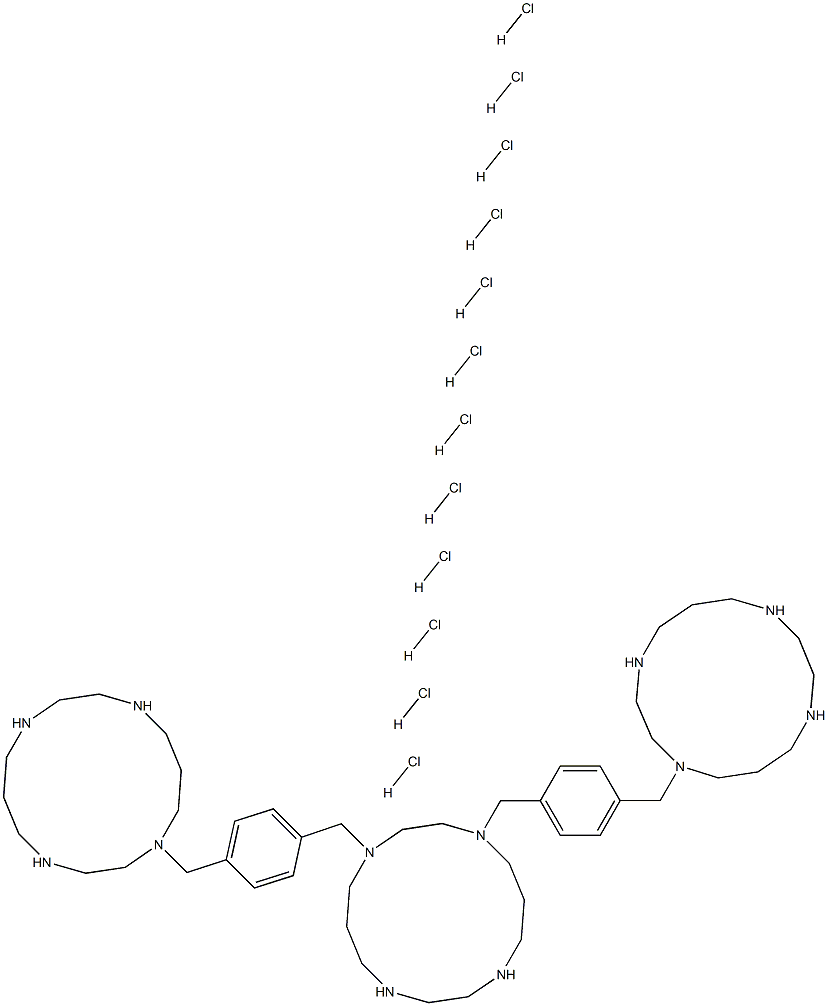 1,4-bis(4-((1,4,8,11-tetraazacyclotetradecan-1-yl)methyl)benzyl)- 1,4,8,11-tetraazacyclotetradecane dodecahydrochloride