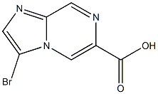 3-Bromo-imidazo[1,2-a]pyrazine-6-carboxylic acid Struktur