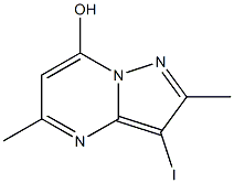 3-Iodo-2,5-dimethyl-pyrazolo[1,5-a]pyrimidin-7-ol Struktur