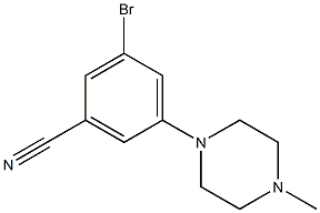 3-bromo-5- (4-methylpiperazin-1-yl)benzonitrile Struktur