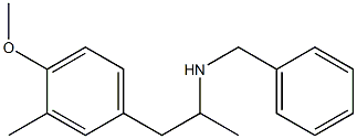 N-Benzyl-1-(4-methoxy-3-methylphenyl)propan-2-amine Struktur