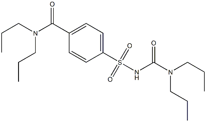 p-Bis(di-n-propyl)carbamylbenzenesulfonamide Struktur