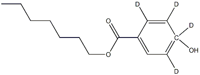 n-Heptyl 4-hydroxybenzoate-d4 Struktur