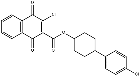 3-Chloro-1,4-dihydro-1,4-dioxo-2-naphthalenecarboxylic Acid 4-(4-Chlorophenyl)cyclohexyl Ester Struktur