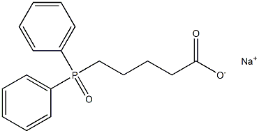 Sodium 5-(Diphenylphosphinoyl)pentanoate Struktur