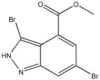 3,6-Dibromo-2H-indazole-4-carboxylic acid methyl ester Struktur