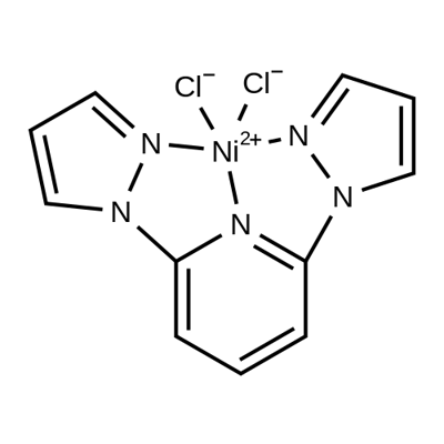 2,6-Bis(N-pyrazolyl)pyridine nickel (II) dichloride Struktur