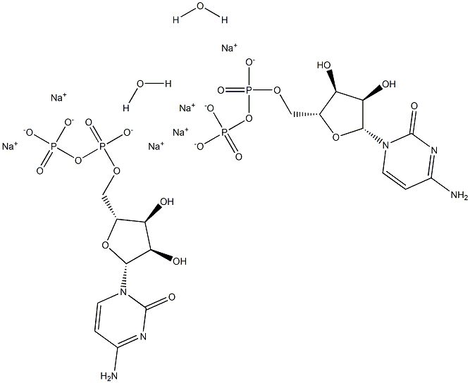 CYTIDINE 5'-DIPHOSPHATE TRISODIUM SALT HYDRATE Cytidine 5'-diphosphate trisodium salt hydrate Struktur