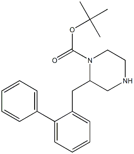 2-BIPHENYL-2-YLMETHYL-PIPERAZINE-1-CARBOXYLIC ACID TERT-BUTYL ESTER Struktur