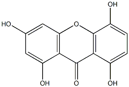 1,3,5,8-TETRAHYDROXYXANTHONE Struktur