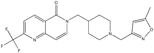 6-((1-[(5-METHYLISOXAZOL-3-YL)METHYL]PIPERIDIN-4-YL)METHYL)-2-(TRIFLUOROMETHYL)-1,6-NAPHTHYRIDIN-5(6H)-ONE Struktur