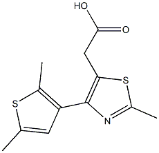 [4-(2,5-DIMETHYLTHIEN-3-YL)-2-METHYL-1,3-THIAZOL-5-YL]ACETIC ACID Struktur